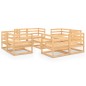 vidaXL Set Divani da Giardino 9 pz in Legno Massello di Pino vidaXL Set Divani da Giardino 9 pz in Legno Massello di Pino