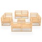 vidaXL Set Divani da Giardino 9 pz in Legno Massello di Pino vidaXL Set Divani da Giardino 9 pz in Legno Massello di Pino