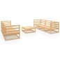 vidaXL Set Divani da Giardino 7 pz in Legno Massello di Pino