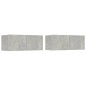 Set di Mobili Porta TV 6 pz Grigio Cemento in Legno Multistrato Set di Mobili Porta TV 6 pz Grigio Cemento in Legno Multistrato