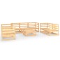 vidaXL Set Divani da Giardino 9 pz in Legno Massello di Pino vidaXL Set Divani da Giardino 9 pz in Legno Massello di Pino