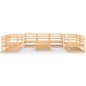 vidaXL Set Divani da Giardino 9 pz in Legno Massello di Pino vidaXL Set Divani da Giardino 9 pz in Legno Massello di Pino