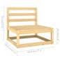 vidaXL Set Divani da Giardino 7 pz con Cuscini Legno Massello di Pino vidaXL Set Divani da Giardino 7 pz con Cuscini Legno Massello di Pino