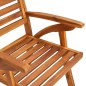 vidaXL Sedie da Giardino 4 pz in Legno Massello di Acacia vidaXL Sedie da Giardino 4 pz in Legno Massello di Acacia