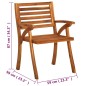 vidaXL Sedie da Giardino 4 pz in Legno Massello di Acacia vidaXL Sedie da Giardino 4 pz in Legno Massello di Acacia