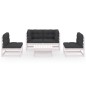 vidaXL Set Divani da Giardino 5 pz con Cuscini Legno Massello di Pino vidaXL Set Divani da Giardino 5 pz con Cuscini Legno Massello di Pino