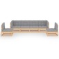 vidaXL Set Divani da Giardino 6 pz con Cuscini Legno Massello Pino