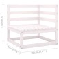 vidaXL Set Divani da Giardino 6 pz con Cuscini Legno Massello Pino