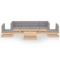 vidaXL Set Divani da Giardino 7 pz con Cuscini Legno Massello di Pino vidaXL Set Divani da Giardino 7 pz con Cuscini Legno Massello di Pino