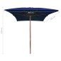 Ombrellone da Esterni con Palo in Legno 200x300 cm Blu Ombrellone da Esterni con Palo in Legno 200x300 cm Blu