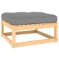vidaXL Poggiapiedi da Giardino con Cuscini 2pz Legno Massello di Pino vidaXL Poggiapiedi da Giardino con Cuscini 2pz Legno Massello di Pino