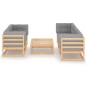 vidaXL Set Divani da Giardino 6 pz con Cuscini Legno Massello di Pino vidaXL Set Divani da Giardino 6 pz con Cuscini Legno Massello di Pino
