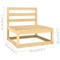vidaXL Set Divani da Giardino 5 pz con Cuscini Legno Massello di Pino vidaXL Set Divani da Giardino 5 pz con Cuscini Legno Massello di Pino