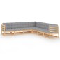 vidaXL Set Divani da Giardino 7 pz con Cuscini Legno Massello di Pino vidaXL Set Divani da Giardino 7 pz con Cuscini Legno Massello di Pino