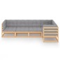 vidaXL Set Divani da Giardino 5 pz con Cuscini Legno Massello di Pino vidaXL Set Divani da Giardino 5 pz con Cuscini Legno Massello di Pino