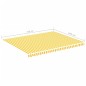 Tessuto di Ricambio per Tenda da Sole Giallo e Bianco 4,5x3,5 m Tessuto di Ricambio per Tenda da Sole Giallo e Bianco 4,5x3,5 m