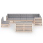 vidaXL Set Divani da Giardino 9 pz con Cuscini Legno Massello di Pino vidaXL Set Divani da Giardino 9 pz con Cuscini Legno Massello di Pino