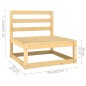 vidaXL Set Salotto Giardino 9 pz Cuscini Antracite Legno Massello Pino vidaXL Set Salotto Giardino 9 pz Cuscini Antracite Legno Massello Pino