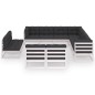 vidaXL Set Divani da Giardino 11pz con Cuscini Massello di Pino Bianco vidaXL Set Divani da Giardino 11pz con Cuscini Massello di Pino Bianco