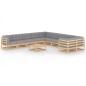 vidaXL Set Divani da Giardino 11 pz con Cuscini Legno Massello di Pino vidaXL Set Divani da Giardino 11 pz con Cuscini Legno Massello di Pino