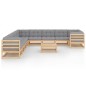 vidaXL Set Divani da Giardino 11 pz con Cuscini Legno Massello di Pino vidaXL Set Divani da Giardino 11 pz con Cuscini Legno Massello di Pino