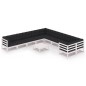 vidaXL Set Divani da Giardino 11pz con Cuscini Massello di Pino Bianco vidaXL Set Divani da Giardino 11pz con Cuscini Massello di Pino Bianco