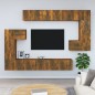 Mobile Porta TV a Parete Rovere Fumo in Legno Multistrato Mobile Porta TV a Parete Rovere Fumo in Legno Multistrato