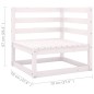 vidaXL Set Salotto da Giardino 6 pz Bianco in Legno Massello di Pino vidaXL Set Salotto da Giardino 6 pz Bianco in Legno Massello di Pino