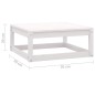 vidaXL Set Divani da Giardino 11pz con Cuscini Massello di Pino Bianco vidaXL Set Divani da Giardino 11pz con Cuscini Massello di Pino Bianco