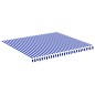 Tessuto di Ricambio per Tenda da Sole Blu e Bianco 4x3,5 m Tessuto di Ricambio per Tenda da Sole Blu e Bianco 4x3,5 m