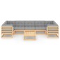 vidaXL Set Divani da Giardino 8 pz con Cuscini Legno Massello di Pino