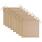 vidaXL Sedie da Giardino con Cuscini 8 pz in Massello di Acacia Grigie vidaXL Sedie da Giardino con Cuscini 8 pz in Massello di Acacia Grigie