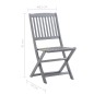 vidaXL Sedie da Giardino Pieghevoli 8 pz con Cuscini Massello Acacia vidaXL Sedie da Giardino Pieghevoli 8 pz con Cuscini Massello Acacia