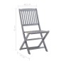 vidaXL Sedie da Giardino Pieghevoli 8 pz con Cuscini Massello Acacia vidaXL Sedie da Giardino Pieghevoli 8 pz con Cuscini Massello Acacia