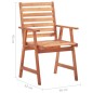 vidaXL Sedie da Pranzo da Esterni con Cuscini 4 pz Massello di Acacia vidaXL Sedie da Pranzo da Esterni con Cuscini 4 pz Massello di Acacia