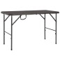 Tavolo da Giardino Marrone Pieghevole 120x60x74 cm HDPE Rattan Tavolo da Giardino Marrone Pieghevole 120x60x74 cm HDPE Rattan
