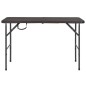 Tavolo da Giardino Marrone Pieghevole 120x60x74 cm HDPE Rattan Tavolo da Giardino Marrone Pieghevole 120x60x74 cm HDPE Rattan