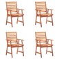 vidaXL Sedie da Pranzo da Esterni con Cuscini 4 pz Massello di Acacia vidaXL Sedie da Pranzo da Esterni con Cuscini 4 pz Massello di Acacia