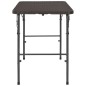 Tavolo da Giardino Marrone Pieghevole 120x60x74 cm HDPE Rattan Tavolo da Giardino Marrone Pieghevole 120x60x74 cm HDPE Rattan