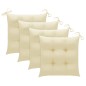 vidaXL Sedie da Pranzo da Esterni con Cuscini 4 pz Massello di Acacia vidaXL Sedie da Pranzo da Esterni con Cuscini 4 pz Massello di Acacia