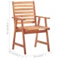 vidaXL Sedie da Pranzo da Esterni con Cuscini 4 pz Massello di Acacia vidaXL Sedie da Pranzo da Esterni con Cuscini 4 pz Massello di Acacia