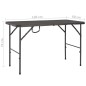 Tavolo da Giardino Marrone Pieghevole 120x60x74 cm HDPE Rattan Tavolo da Giardino Marrone Pieghevole 120x60x74 cm HDPE Rattan