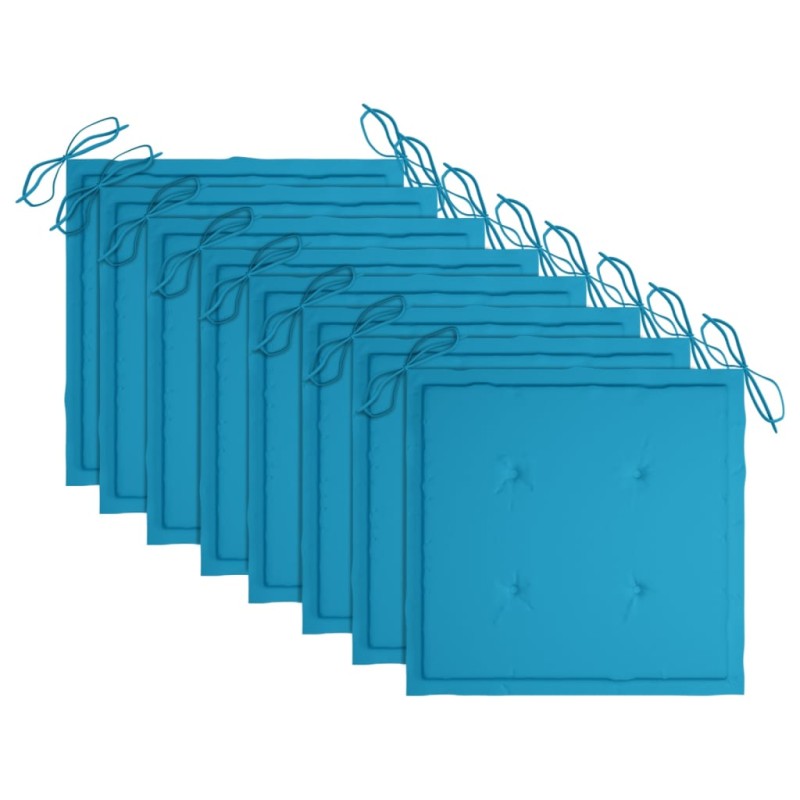 vidaXL Sedie da Pranzo da Esterni con Cuscini 8 pz Massello di Acacia vidaXL Sedie da Pranzo da Esterni con Cuscini 8 pz Massello di Acacia