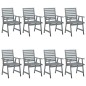 vidaXL Sedie da Pranzo da Esterni con Cuscini 8 pz Massello di Acacia vidaXL Sedie da Pranzo da Esterni con Cuscini 8 pz Massello di Acacia