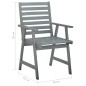 vidaXL Sedie da Pranzo da Esterni con Cuscini 8 pz Massello di Acacia vidaXL Sedie da Pranzo da Esterni con Cuscini 8 pz Massello di Acacia