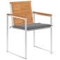 vidaXL Sedie da Giardino con Cuscini 4 pz in Legno Massello di Acacia vidaXL Sedie da Giardino con Cuscini 4 pz in Legno Massello di Acacia