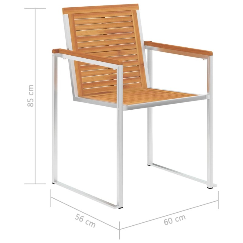 vidaXL Sedie da Giardino con Cuscini 4 pz in Legno Massello di Acacia vidaXL Sedie da Giardino con Cuscini 4 pz in Legno Massello di Acacia