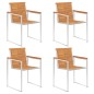 vidaXL Sedie da Giardino con Cuscini 4 pz in Legno Massello di Acacia vidaXL Sedie da Giardino con Cuscini 4 pz in Legno Massello di Acacia