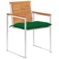 vidaXL Sedie da Giardino con Cuscini 4 pz in Legno Massello di Acacia vidaXL Sedie da Giardino con Cuscini 4 pz in Legno Massello di Acacia