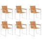 vidaXL Sedie da Giardino con Cuscini 6 pz in Legno Massello di Acacia vidaXL Sedie da Giardino con Cuscini 6 pz in Legno Massello di Acacia